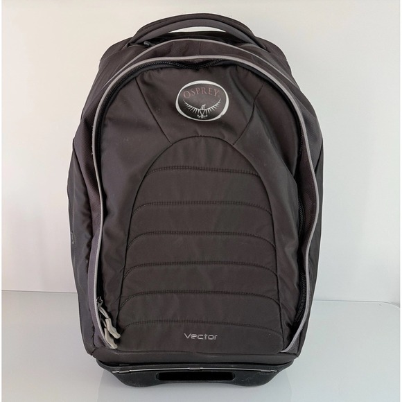 Osprey Vector Rolling Carry On Luggage Wheeled Travel Suitcase Black